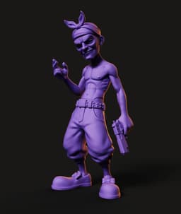 Street Tough Figure STL | Character 3D Print | No AMS 3d model