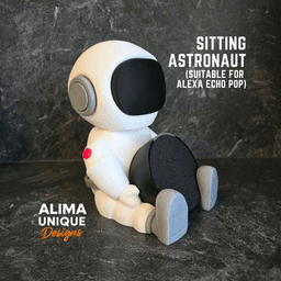 Sitting Astronaut suitable for Alexa Echo Pop 3d model