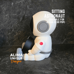 Sitting Astronaut suitable for Alexa Echo Pop 3d model