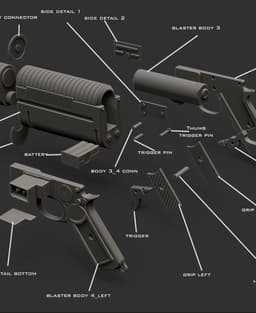 K-16 Bryar pistol 3d model