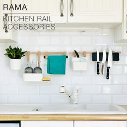 RAMA | Cookbook & ipad shelf for kitchen rail 3d model