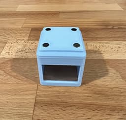 Modified Gridfinity Bin with glass 3d model