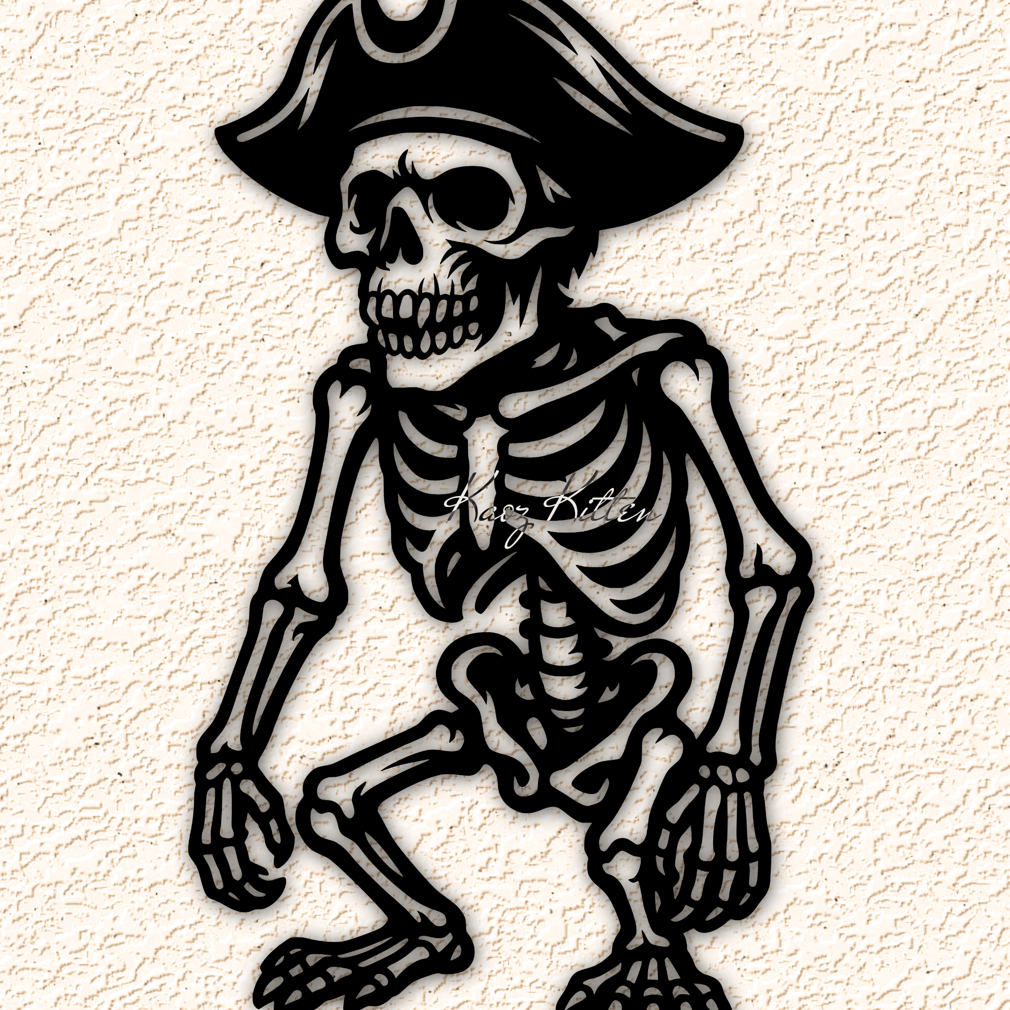 pirate-skeleton-monkey wall art home decor 3d model