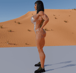 Bahira Muscular Woman v2 3d model