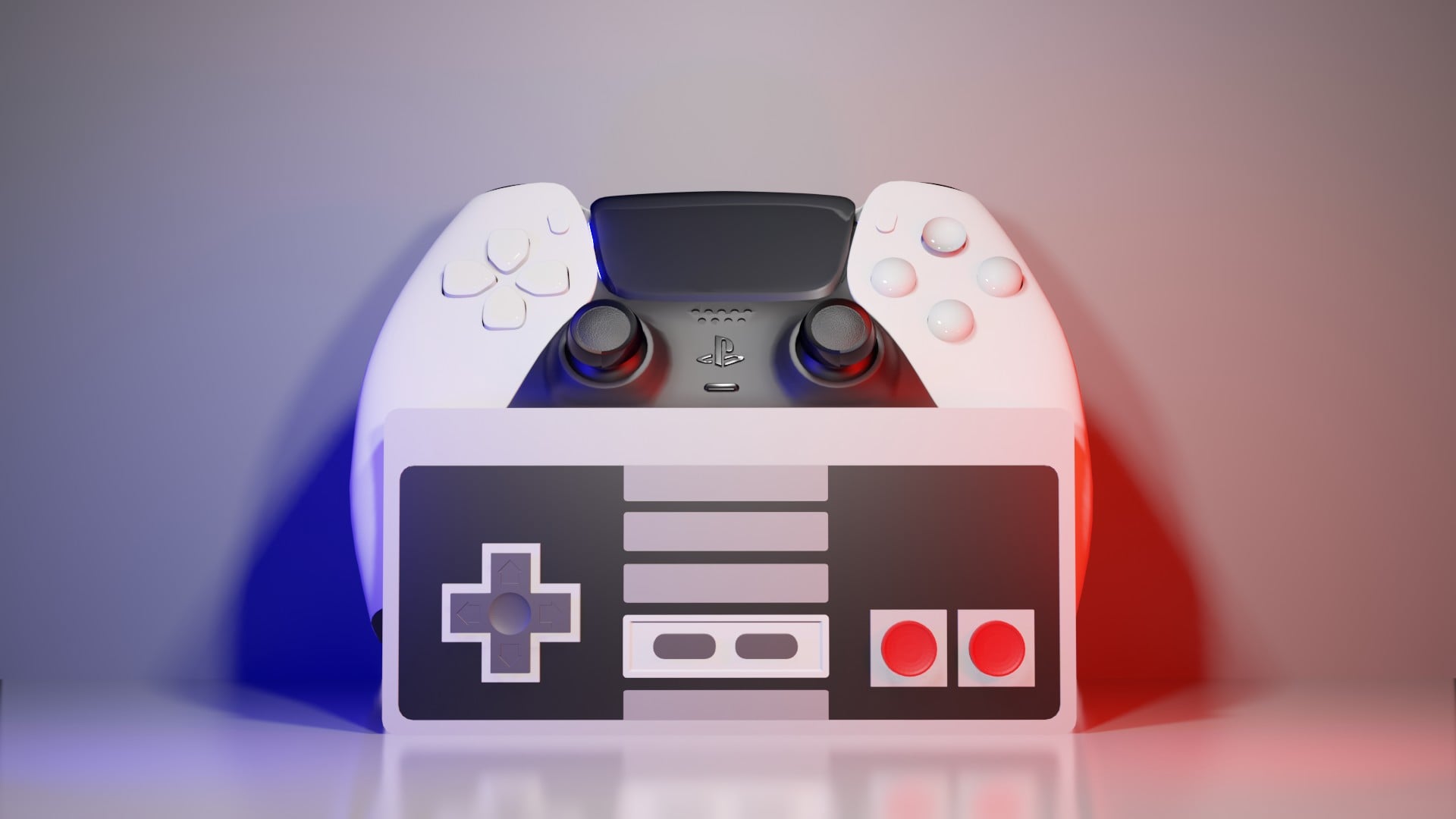 NES controller - Holder 3d model