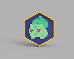 Bulbasaur Pokemon PokeCoin 3MF 3d model
