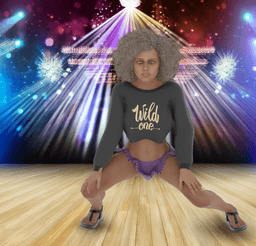 Cute Girl Twerking v2 3d model