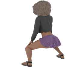 Cute Girl Twerking v2 3d model