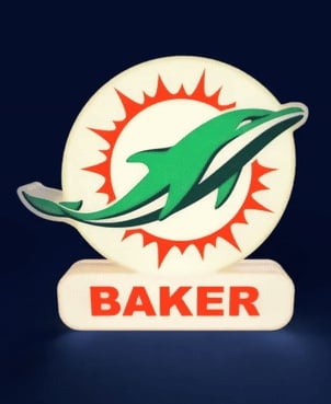 Miami Dolphins - LED strip compatible 3d model