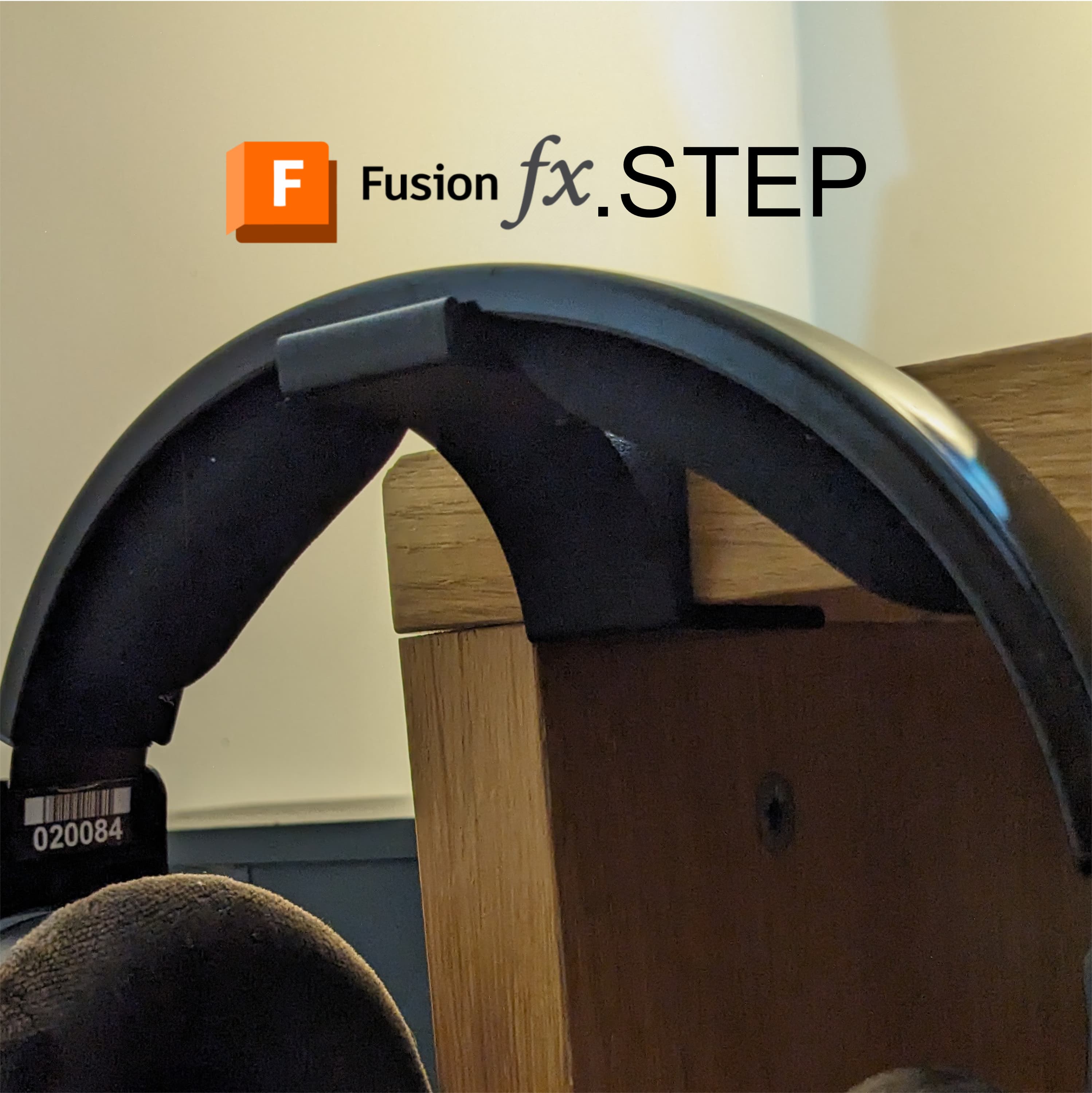 Parametric Headphone stand desk slide 3d model