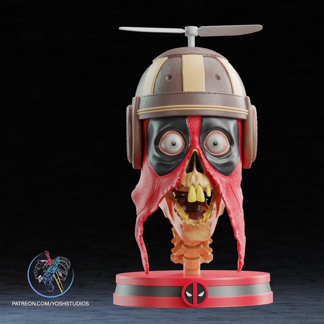 Headpool Statue 3D Printer STL File 3d model
