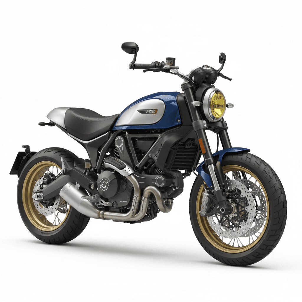 Ducati Scrambler Cafe Racer Motorcycle 3d model