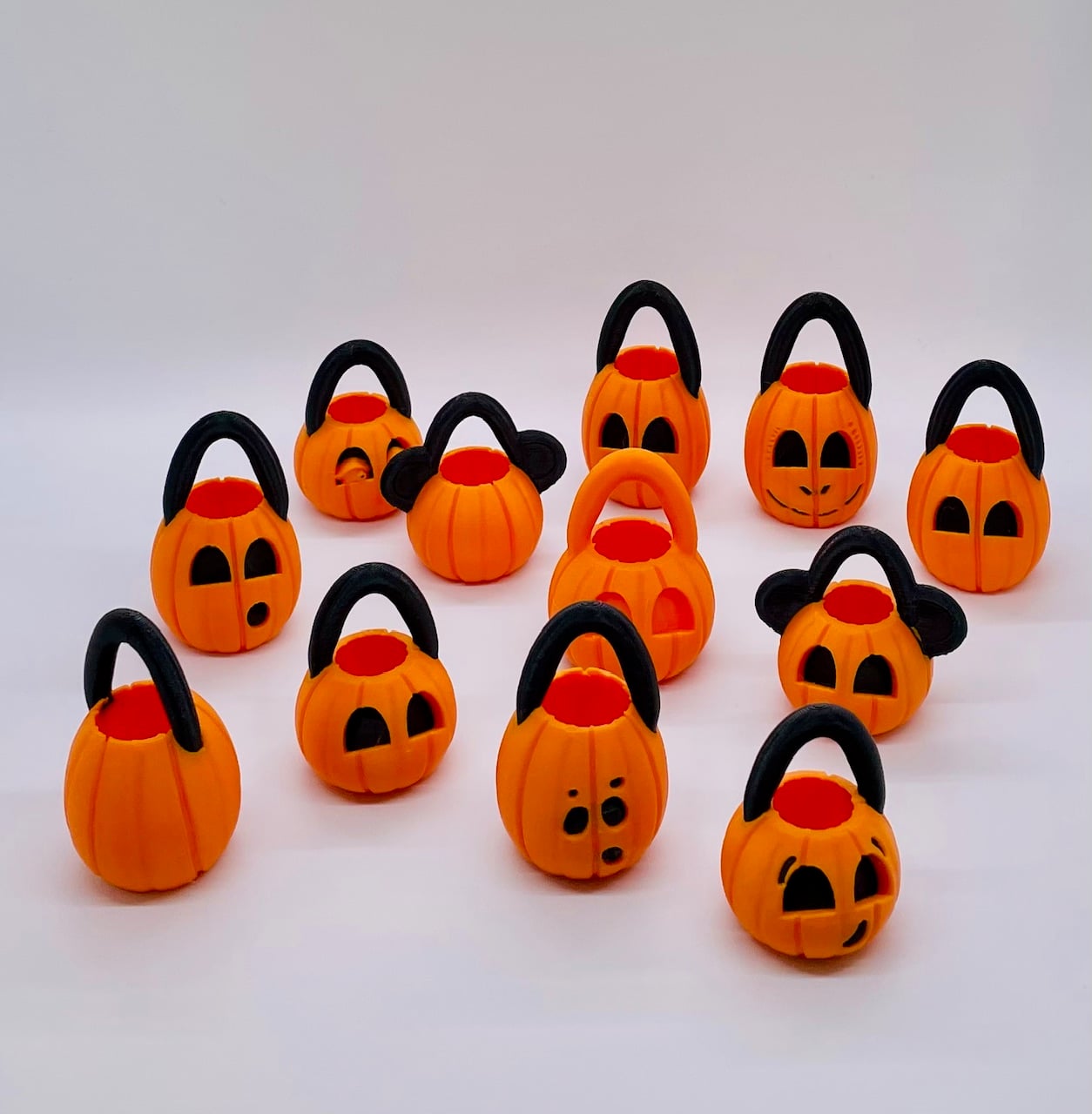 Mini Halloween Pumpkin Pails 3d model