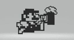 Mario 16bits Game 2d Art.stl 3d model