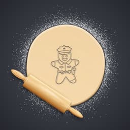Ginger Police Cookie Cutter, Biscuit Cutter 3d model