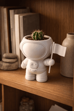 Cute Astronaut Planter STL 3d model