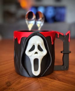 Ghostface Ice Cream Pint Holder 3d model