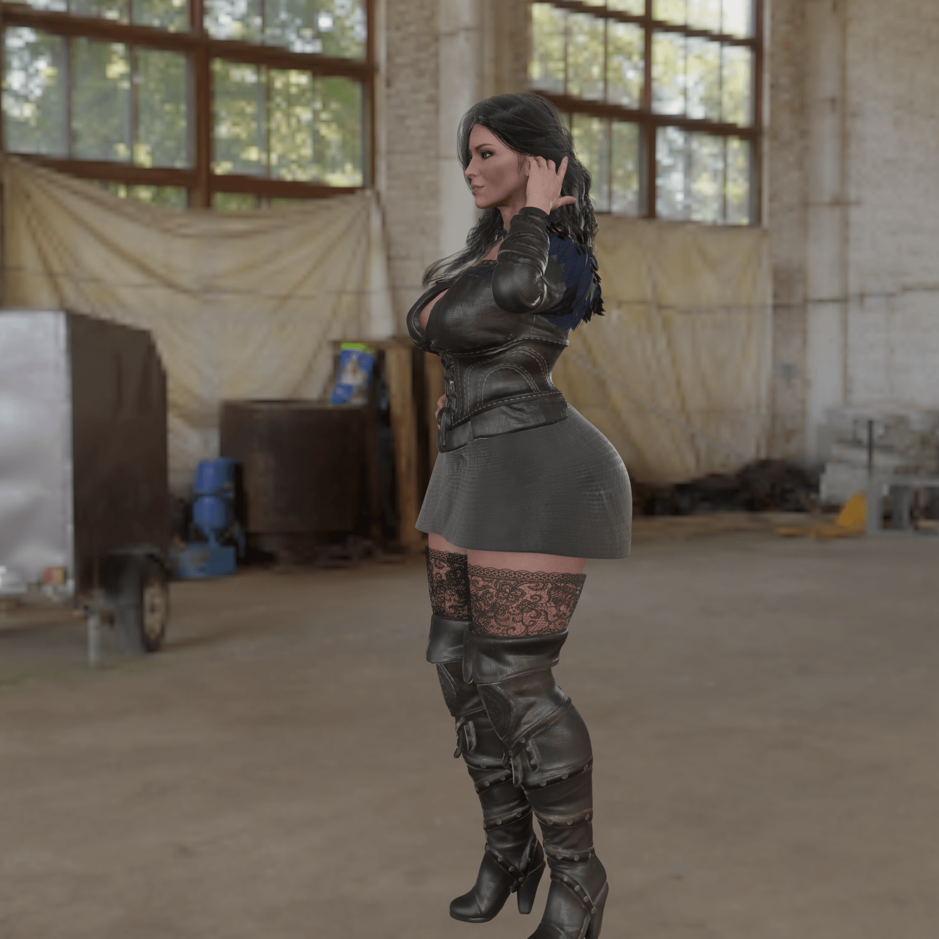 Curvy Fantasy Sorceress 3d model