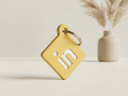 NFC LinkedIn Keychain 3d model