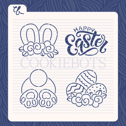 Set Pascua / Easter Stencil SVG + Cutters STL 3d model