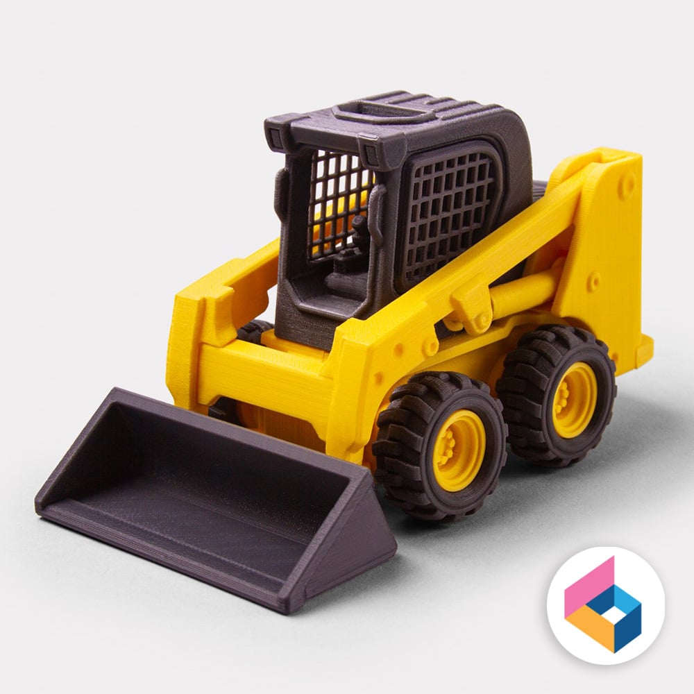 Skid loader (Print-in-place Articulated) 3d model