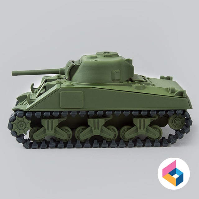 Foldable tank sherman 3d model