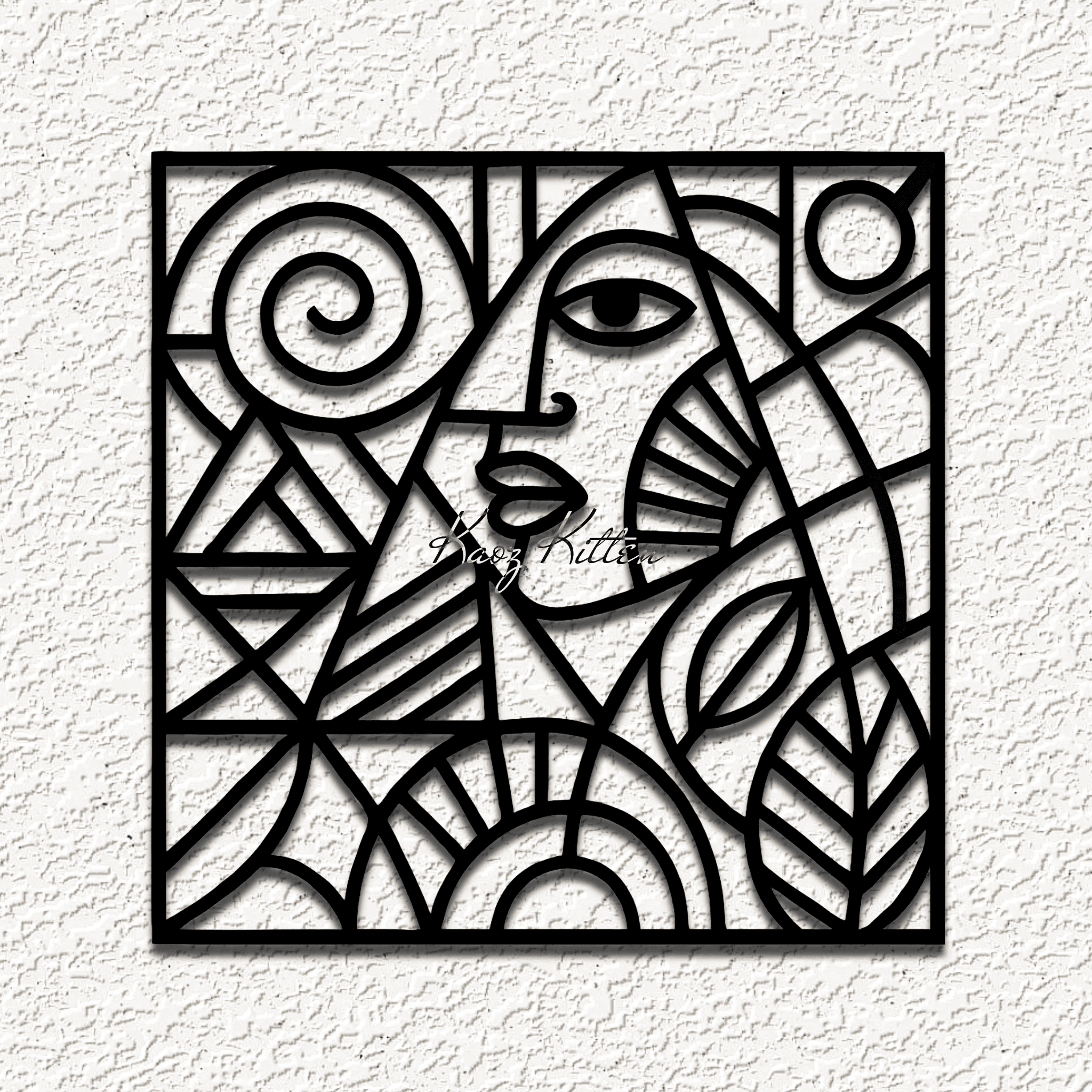 picasso abstract face WALL ART HOME DECOR 3d model