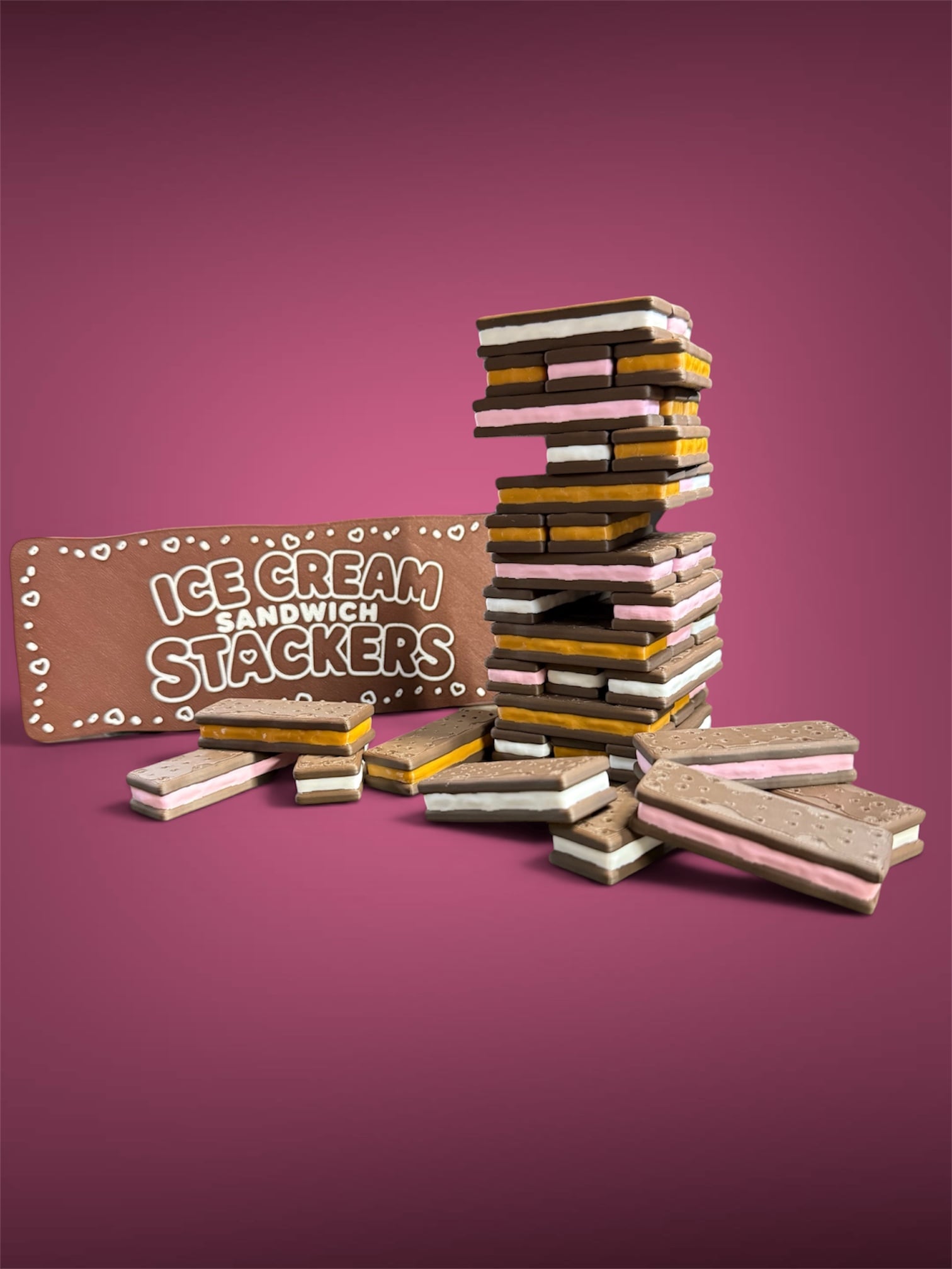 Ice Cream Sandwich Stackers 3d model