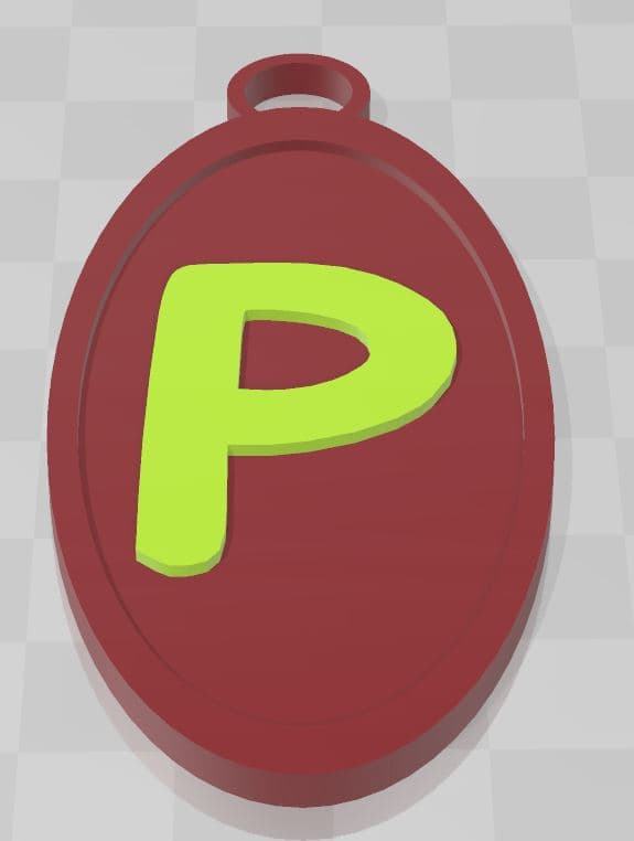 P KEYCHAIN 2.stl 3d model