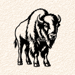buffalo-bison wall art home decor 3d model