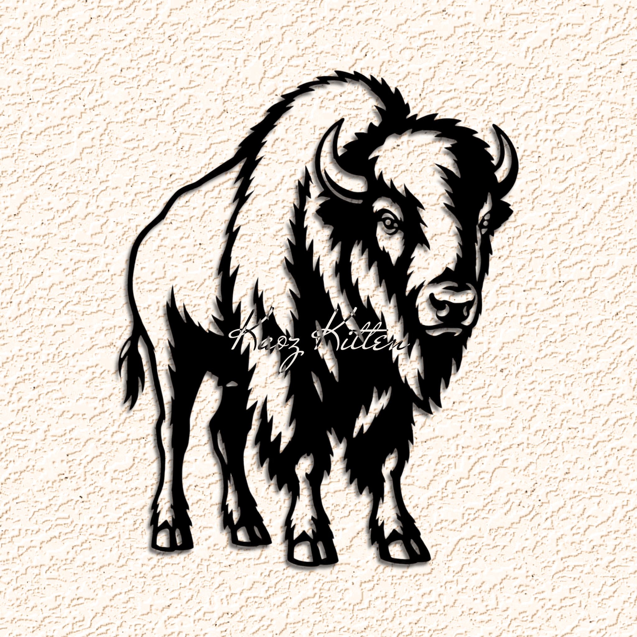 buffalo-bison wall art home decor 3d model