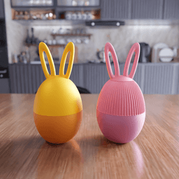 Bunny Desktop Organizer Set 3d model
