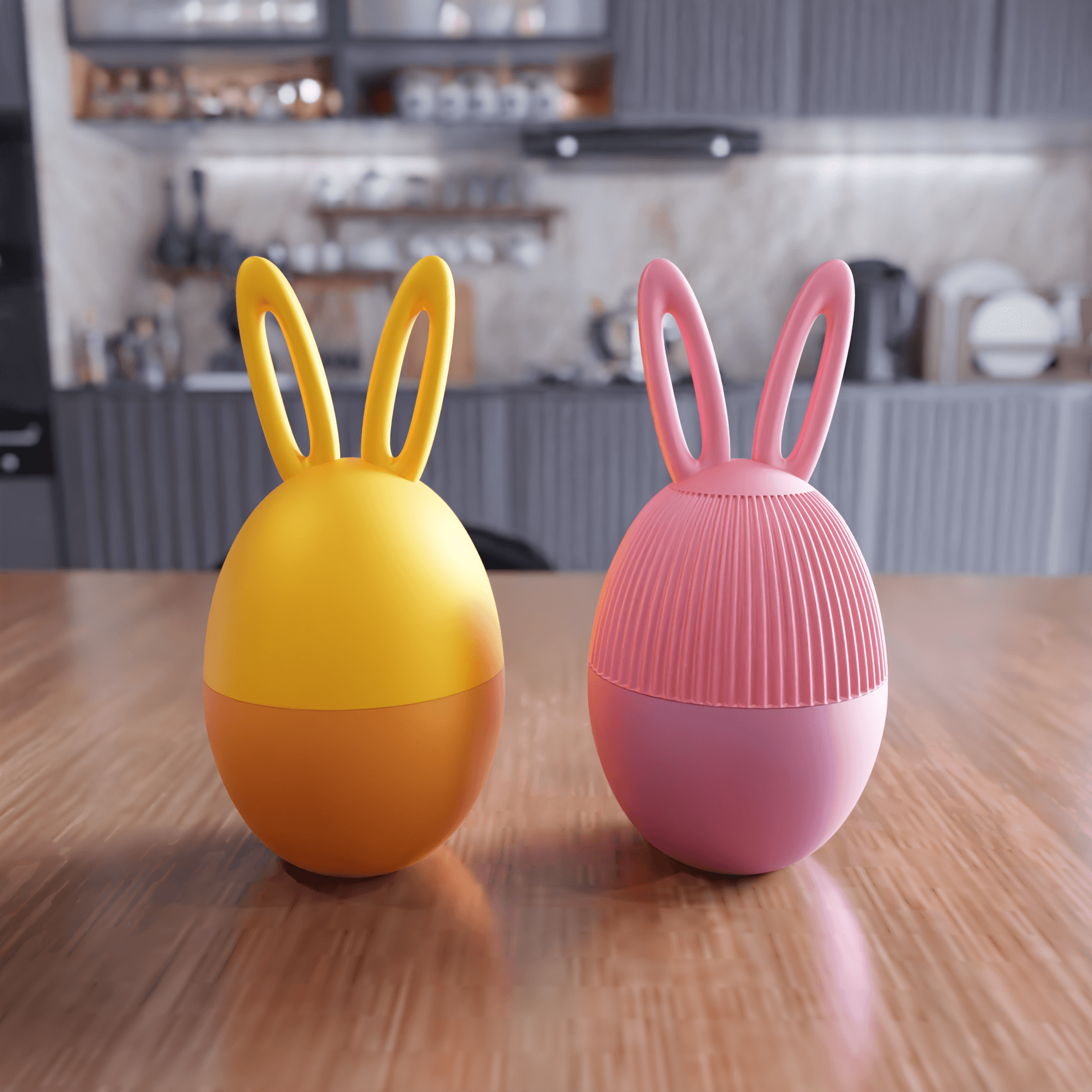 Bunny Desktop Organizer Set 3d model