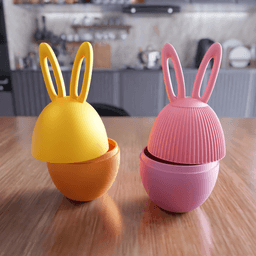 Bunny Desktop Organizer Set 3d model