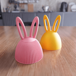 Bunny Desktop Organizer Set 3d model