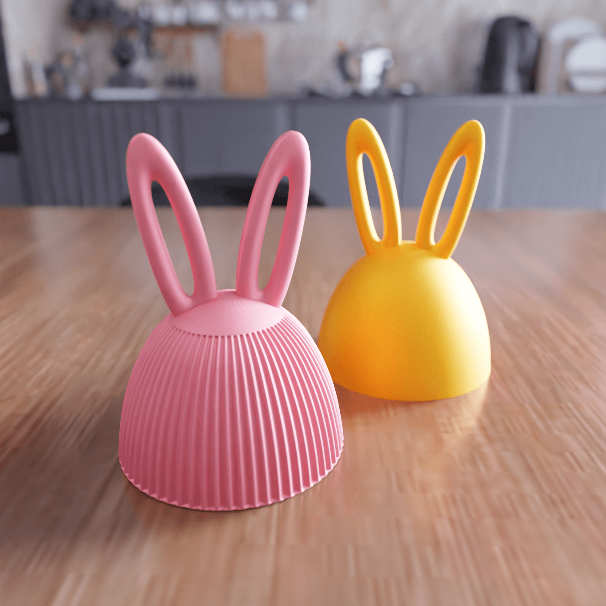 Bunny Desktop Organizer Set 3d model