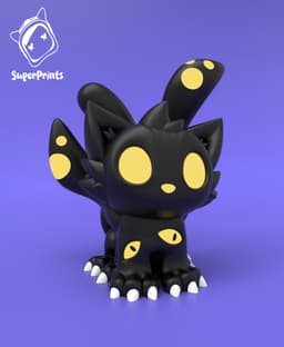 Voidstep Kitten - Easy Multicolor FDM RPG Minis (No supports) 3d model