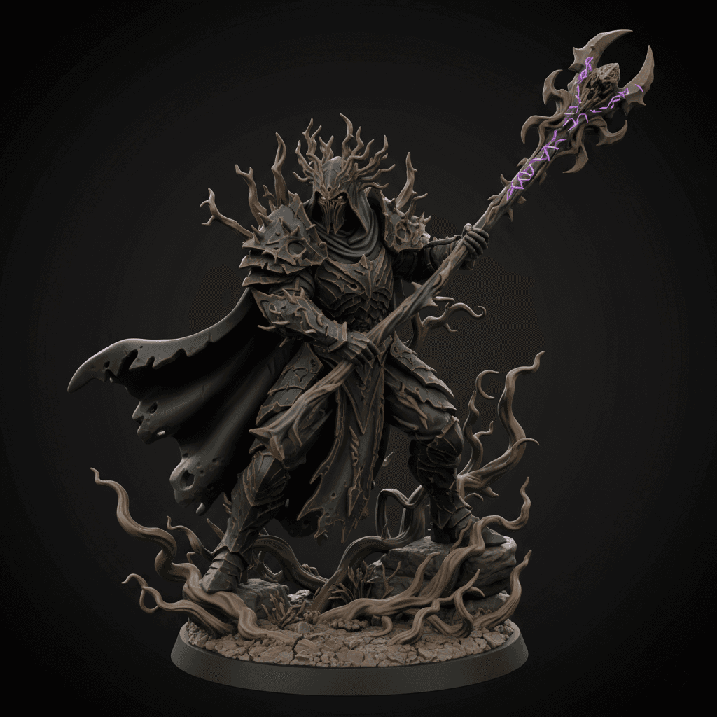 Corrupted Druid Twisted Roots Premium STL File 3d model