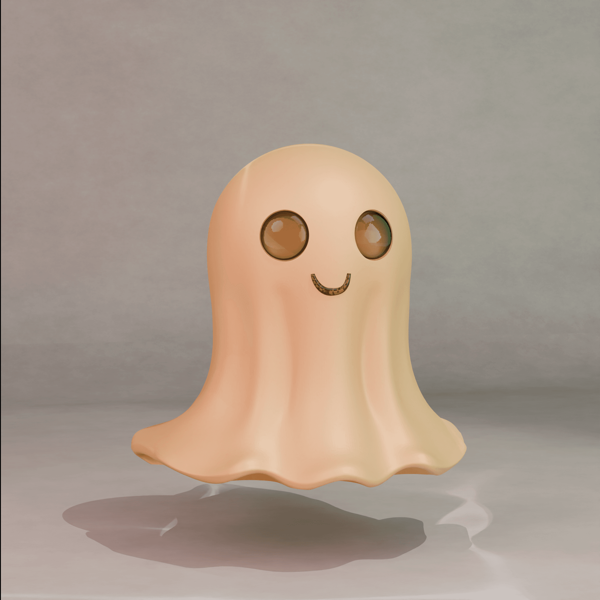 Cute Octopus Ghost 3d model