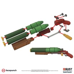 Rust Double Barrel 3D STL Files 3d model