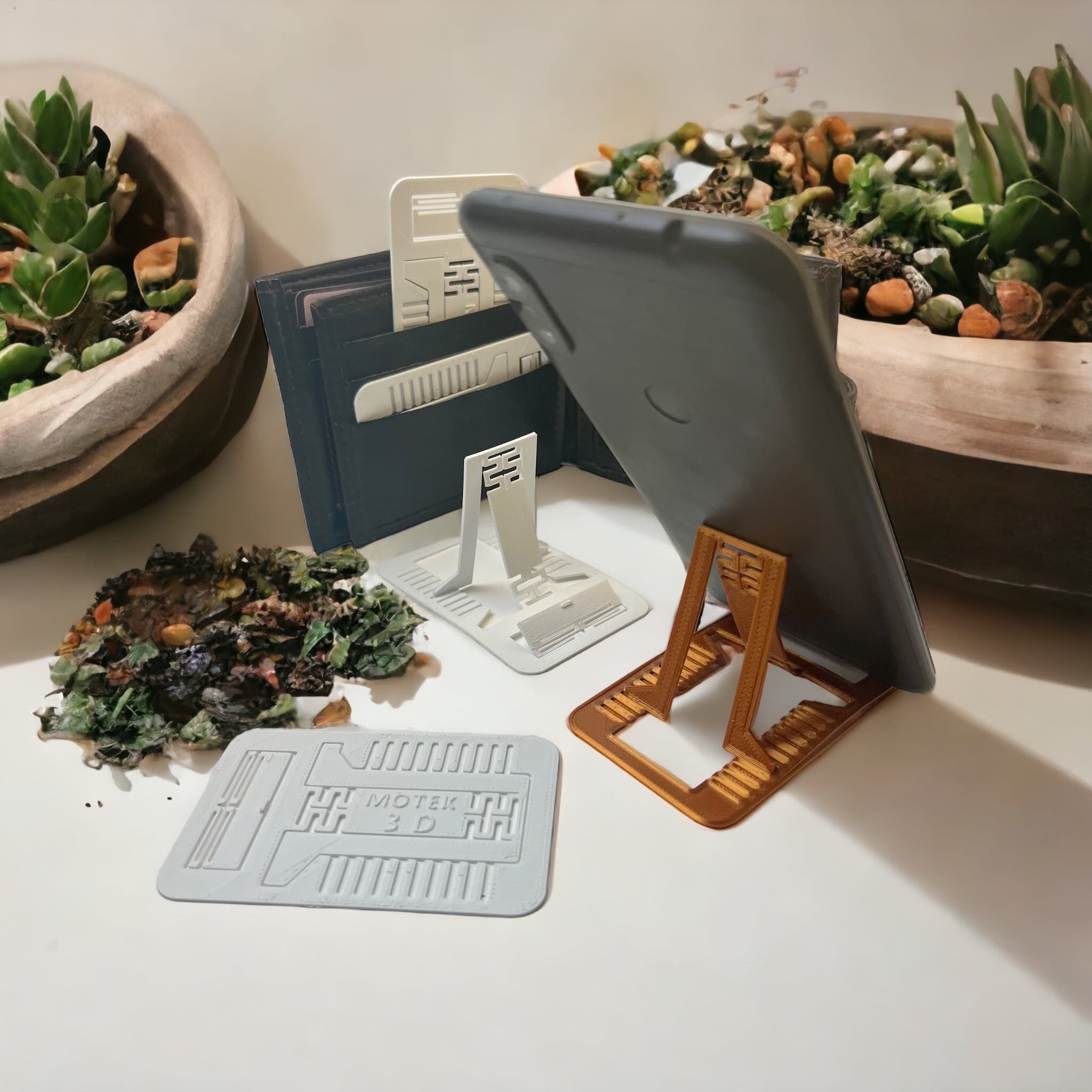 Flexy card phone stand 3d model