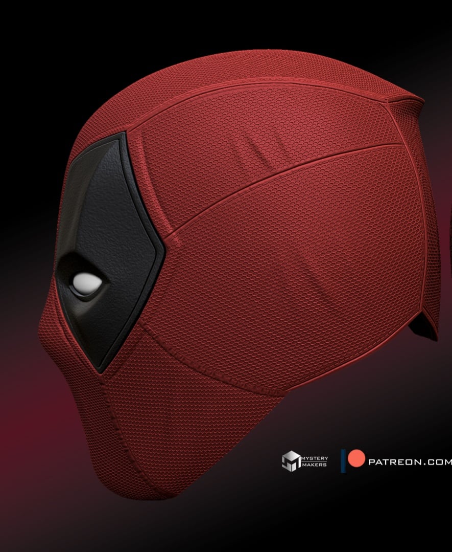 Deadpool helmet 3d model
