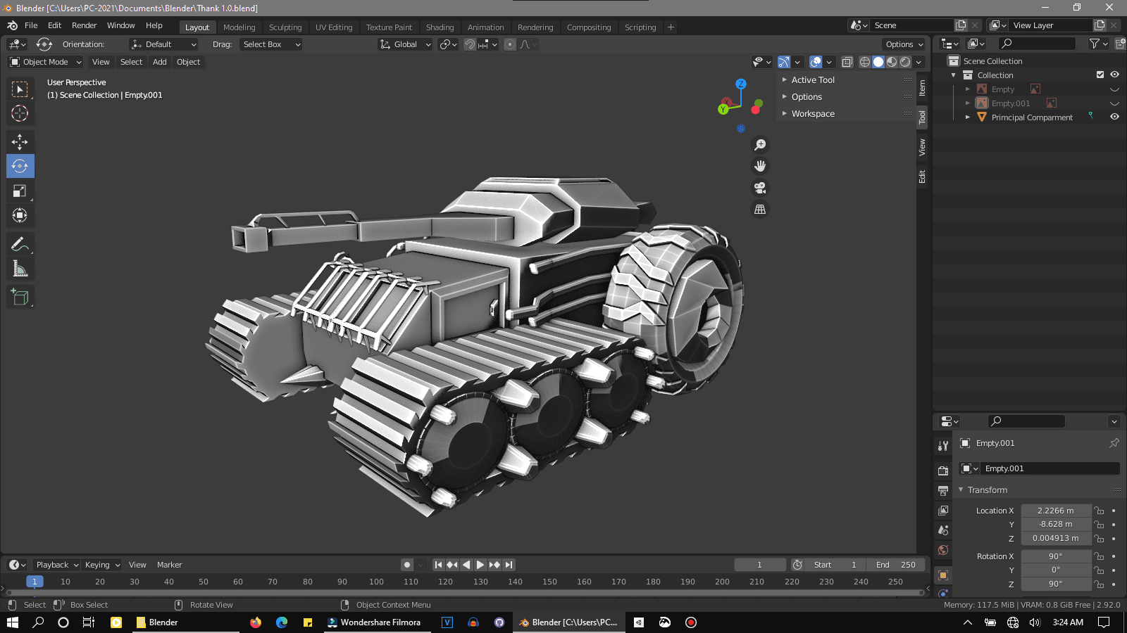 Tank XK 3d model