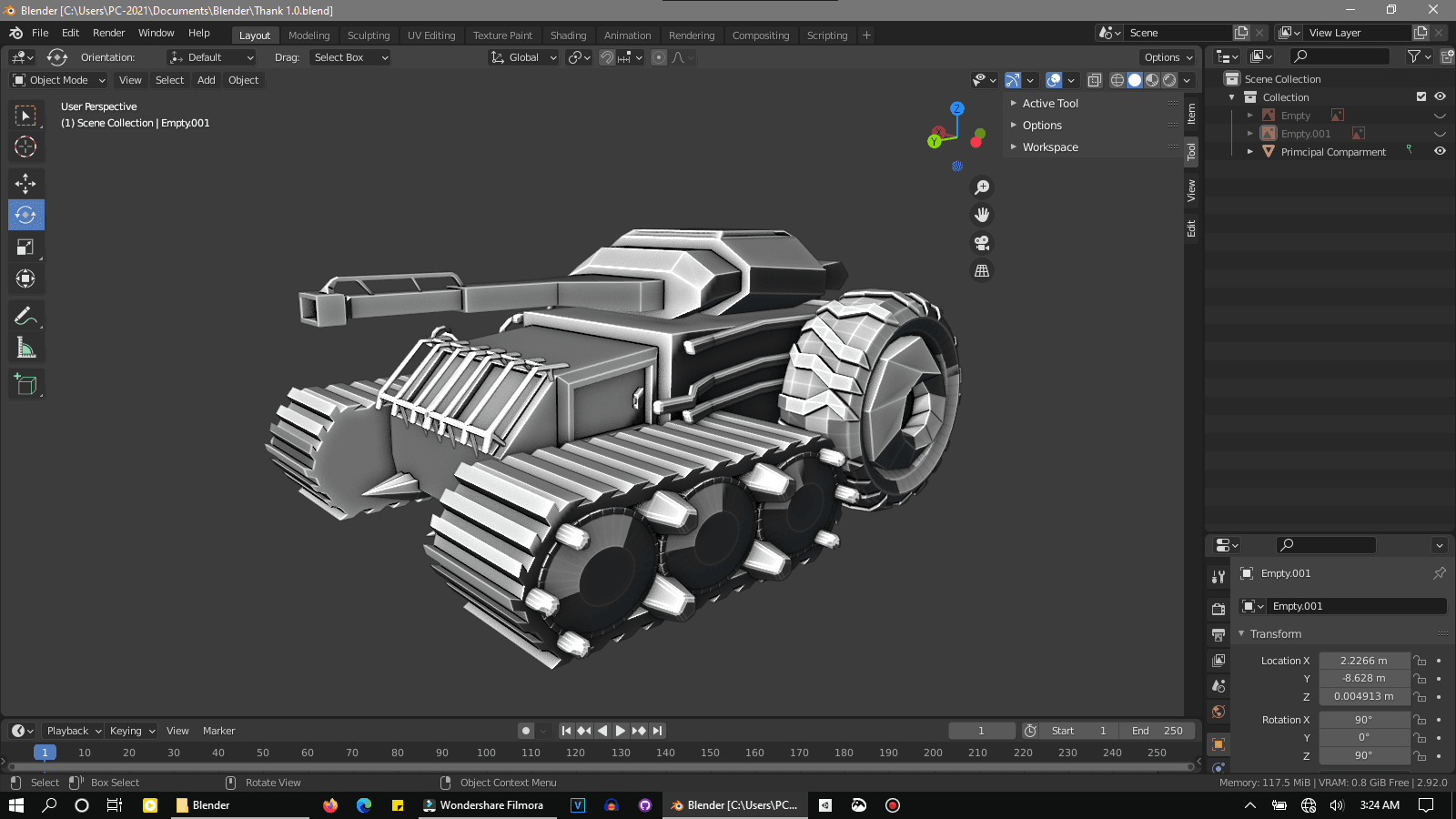 Tank XK 3d model