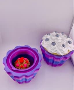 Cupcake Container -Round Sprinkles 3d model