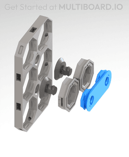 2 MU Fix Point Bolt-Locked Insert - Rail 3d model