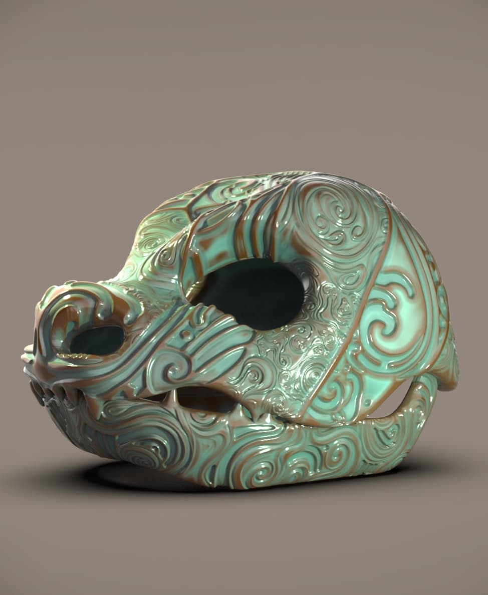 Ornate Blastoise Skull (Pokemon) 3d model