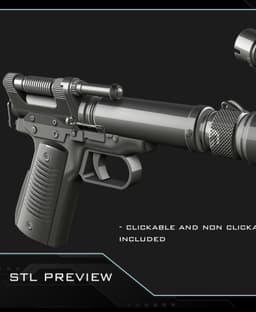 Kay Vess blaster with clickable trigger 3d model