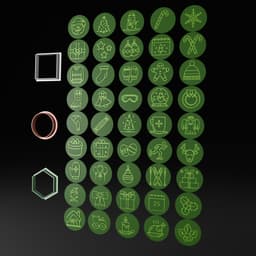 Christmas Cookie Cutters Set (45 pcs) 3d model
