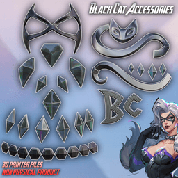 Black Cat Accessories Marvel Rivals 3d model
